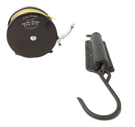 Shakespeare No. 1827 Tru-art Automatic Fishing Reel & Chatillon's Balance No. 2 - #JC-R