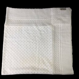 Vintage Baby Christening Blanket, Made In Great Britain Expressly For Archie Brown & Son - #S6-2