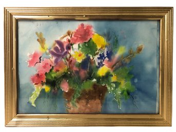 Floral Still Life Watercolor Painting, Madlyn Ann Crawford-Woolwich (American, 1932-2019) - #R2