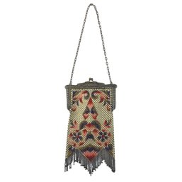 1920s Enameled Metal Mesh Handbag By Mandalian Mfg. Co. - #JC-L