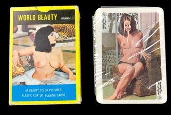 1960s World Beauty Brand Nude Pinup Girls Playing Cards - #JC-L