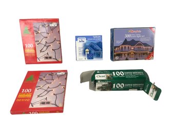 Collection Of Clear Holiday Icicle & String Lights - #S18-2