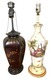 Vintage Japanese Porcelain Vase Table Lamps - #S10-4