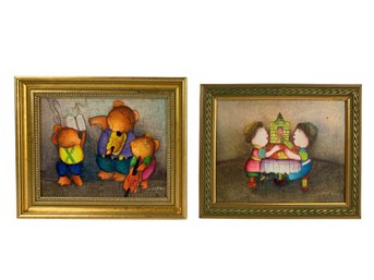 Joyce Roybal Signed Oil On Canvas Paintings - #S12-5