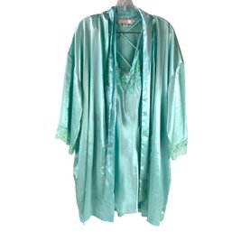 Vintage Victoria Secret Lace Slip Chemise With Matching Robe (Size Medium) - #CR