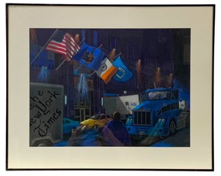 Antoinette Janecki (American, 20th Century) Signed Pastel On Paper, 'Delivery Times' - #A8