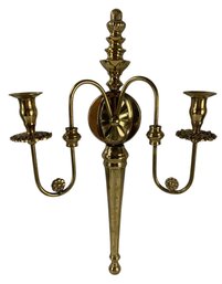 Brass Double Arm Candle Wall Sconce - #LBW-W