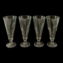 Anchor Hocking Etched Wheat Pilsner Glasses (Set Of 4) - #S17-3