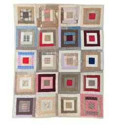 Vintage American Log Cabin Quilt (5X6) - #S9-4