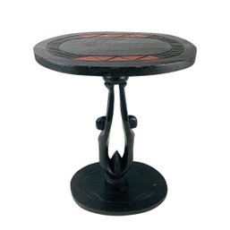 Figurative Carved Wood African Plant Stand / Accent Table - #FF