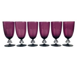 1950s-60s Bryce Brothers Amethyst Aquarius Iced Tea Glasses (Set Of 6) - #S11-2