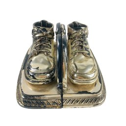 Vintage LE Mason Co. Boston, Mass. Silver Plate Baby Shoe Bookends - #FS-2