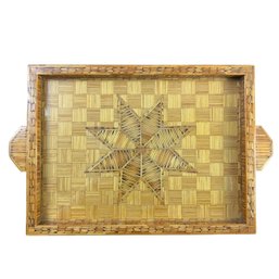 Vintage Prison Folk Art Burnt Matchstick Tray  - #S8-4