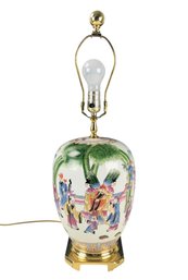 Chinese Famille Rose Porcelain Ginger Jar Table Lamp (WORKS) - #S9-5