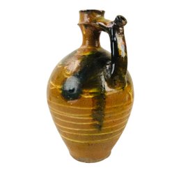 Terra Cotta Slip-Decorated Pottery Jug - #S8-2