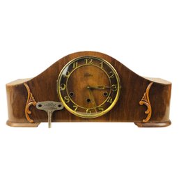 Karl Lauffer German Westminster Mantel Clock With Key - #S16-3