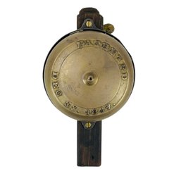 Patented 1867 Brass & Iron Mechanical Door Bell - #S16-4