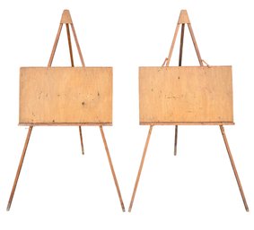 Vintage Wood Art Easels (Set Of 2) - #SR