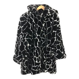 Ultra Fur Faux Fur Hooded Coat, Made In USA - #CR