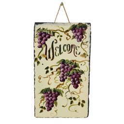 Hand Painted Slate Welcome Sign - #S7-4
