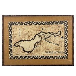 American Samoan Island Of Tutuila Tapa Cloth Painting - #S13-F