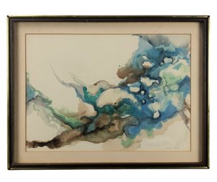 1979 Abstract Lithograph, Signed Nano - #S13-F