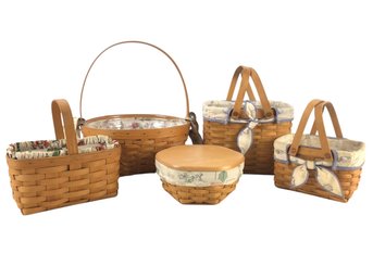 Collection Of Vintage Lined Longaberger Baskets - #S4-3