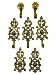 Ornate Brass Wall Hooks & Finials - #S2-3