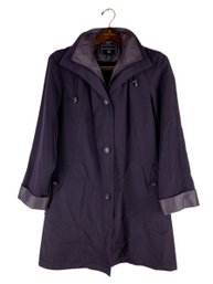 Portrait Purple Rain Coat, Women's Size L - #CR
