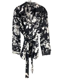 Chico's Floral Trench Coat, Women's Size XL - #CR