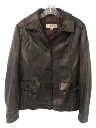Liz Claiborne Outerwear Genuine Leather Jacket, Women's Size M - #CR