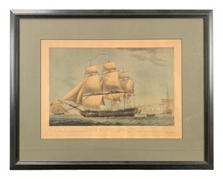 'Portrait Of An East Indiaman Sailing From Madras' Engraving By Robert Dodd - #SW-7W