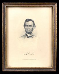 1909 Abraham Lincoln Engraving By Chester Probst, Signed - #S12-4