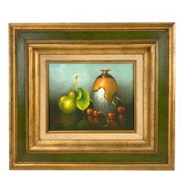 Still Life Oil On Board Painting, Signed Wallace - #RBW-W