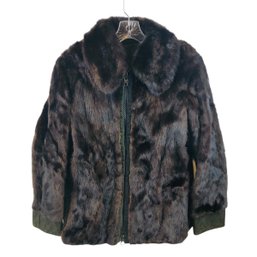 Genuine Mink Fur Full Zip Jacket - #CR