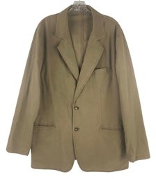 LL Bean Green Cotton Canvas Blazer (Men's Size 44) - #CR