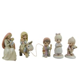 Precious Moments Flight Into Egypt, Jesus Loves Me, Lord Always Delivers Figurines - #S2-2