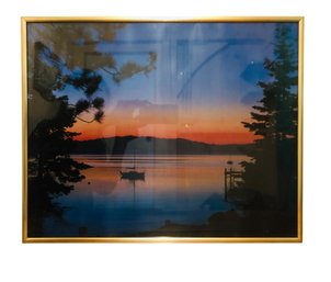Lakeside Sunset Framed Photograph - #ETRY