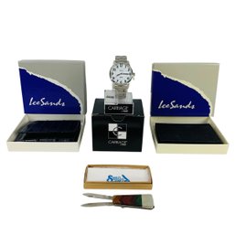 Lee Sands Eel Skin Wallet, Buxton Pigskin Wallet, Santa Fe Stoneworks Pocket Knife  - #S19-3