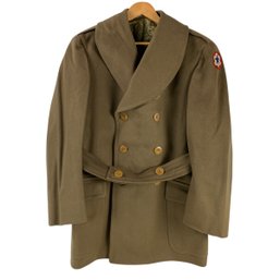 WWII Military 'Ike' Wool Field Jacket With U.S. Army Service Force Patch - #S7-4