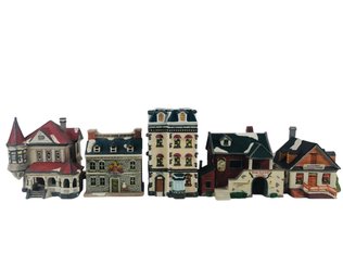 Vintage Christmas Village Houses: Dickens Hotel, Park Square Bistro, General Store & More - #S3-1