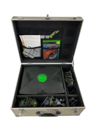 XBox Video Game System, Controllers, Movie Playback Kit, Game & Hard Top Case - #S14-1