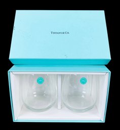 Tiffany & Co. Enameled Crystal Stemless Wine Glasses With Original Box (Made In Germany) - #S14-3
