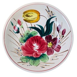 Hand Painted Floral Ceramic Serving Bowl - #S7-2