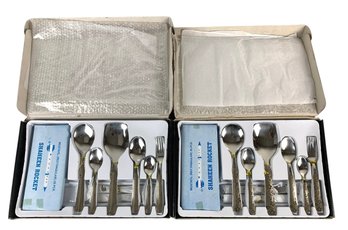 MHS Cutlery Stainless Steel Flatware Sets, Service For 6 (Floral & Byzantine Patterns) - #S17-2