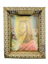 Vintage Last Supper Lenticular Print, Framed - #C2