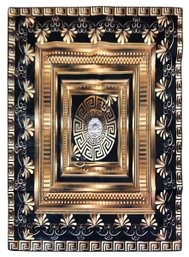 Greek Golden Geometric Key Pattern Area Rug (5x7ft) - #S2-1