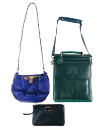 Collections Of Handbags & Clutch Bag: Olivia & Joy, Belle Rose Green Leather & Juicy Couture - #S7-4