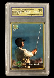 2001 Legends Sports Vol. 13 Num. 1 #NNO Tiger Woods 2000 US Open, GEM MINT 10 - #FS-6