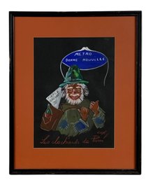 'The Tramps Of Paris' Signed Gouache Painting - #A8